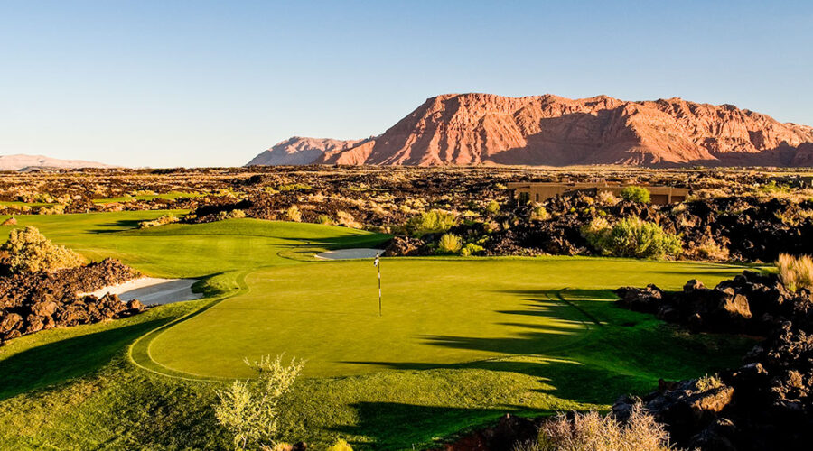 17 Green @ Entrada at Snow Canyon Golf Club - St. George Utah Golf - Photo By - Brian Oar - @brianoar
